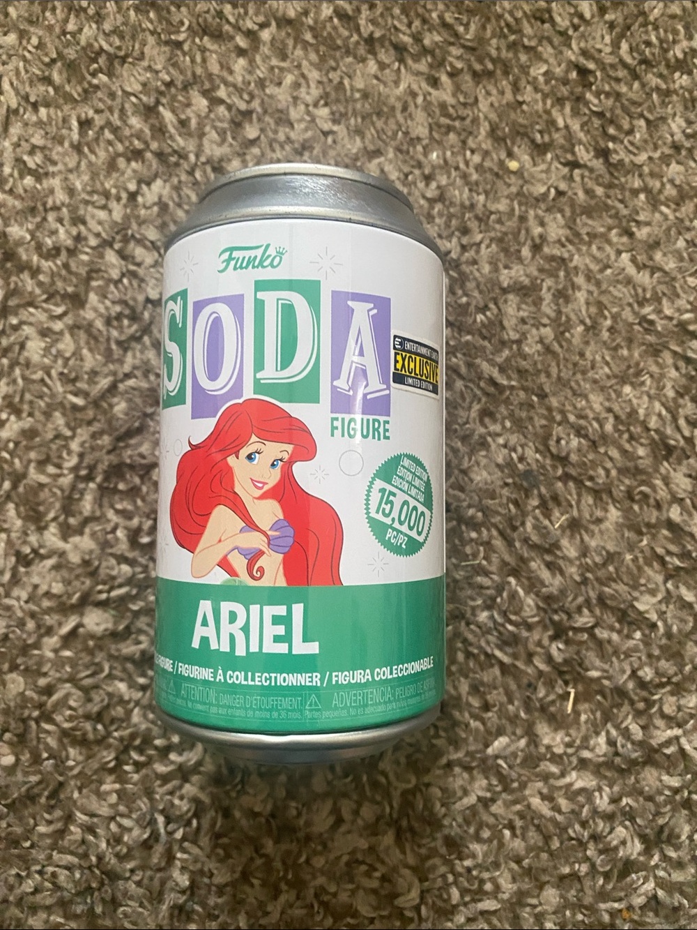 Funko SODA Ariel Figure - Red Hair and Green Can